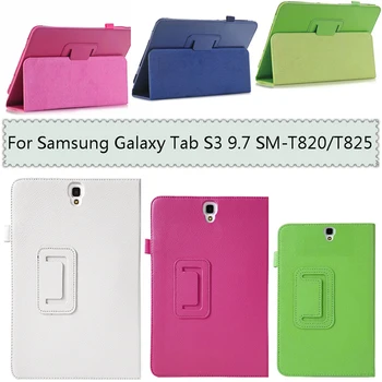 

T820 Leather PU Protective Shell Tablet Cover Case For Samsung Galaxy Tab S3 9.7 SM T820 T825 Smart Case Flip Folio Stand Cover
