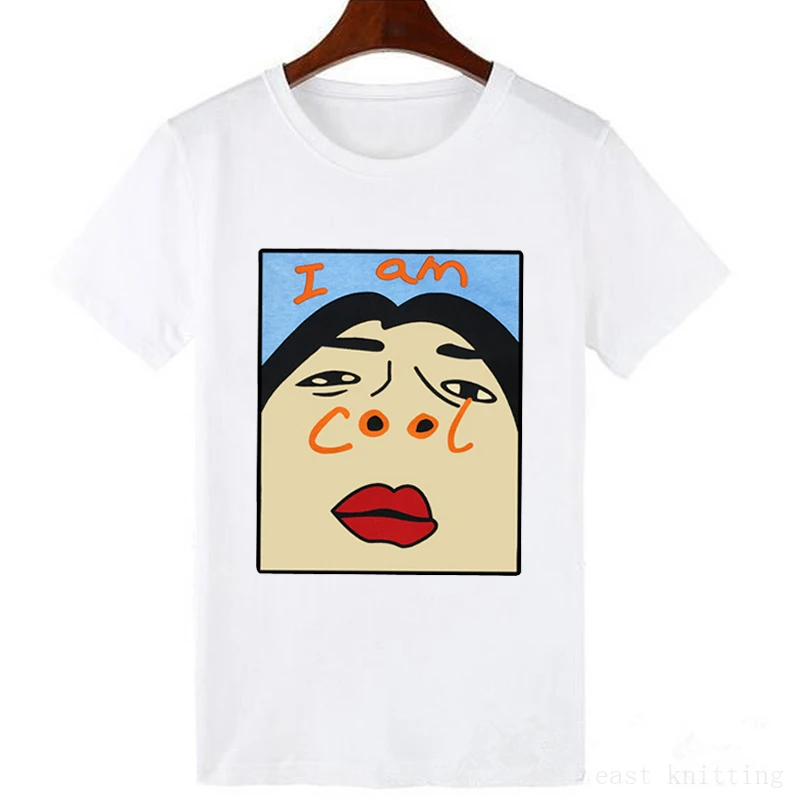 Новая модная футболка с принтом Давида микеланжело, забавная футболка Харадзюку с принтом статуи жевательной резинки - Цвет: 0128