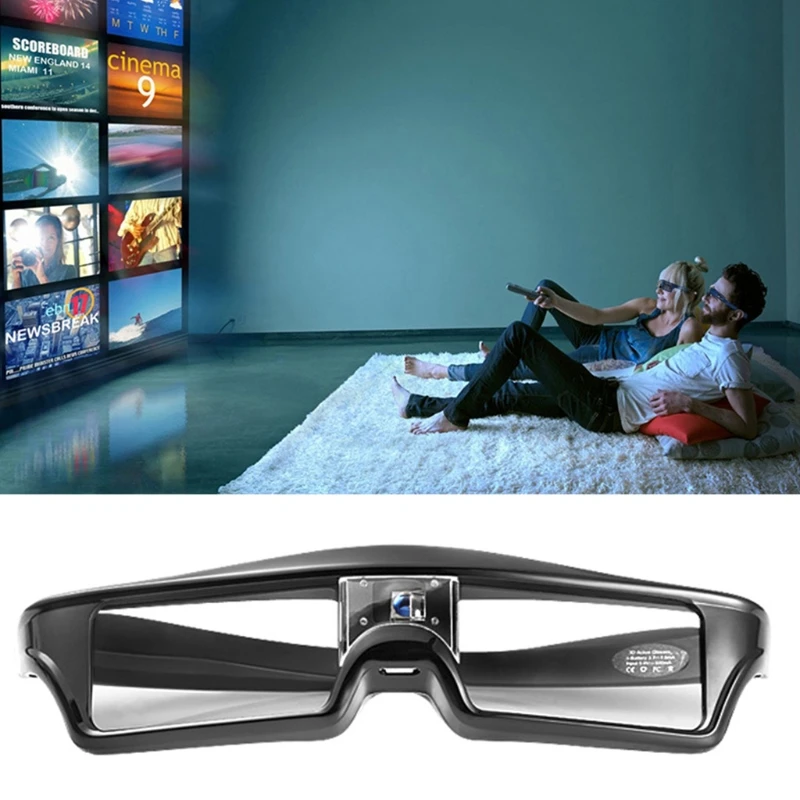 New item 3D Glasses Active Shutter Rechargeable Eyewear for DLP-Link Optama Acer BenQ ViewSonic Sharp Projectors Glasses