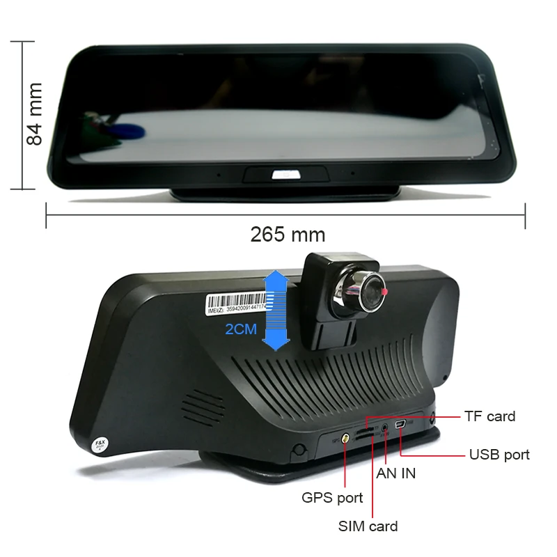 Anfilite 10 &quot4G Автомобильный видеорегистратор Камера GPS FHD 1080P Android 8 1 навигация ADAS с