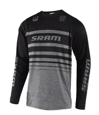 Мотоциклетный спуск Джерси для Skyline Air MTB DH MX велосипедный велосипед для велоспорта SRAM Джерси быстросохнущие ледяные холодные ощущения H - Цвет: Армейский зеленый