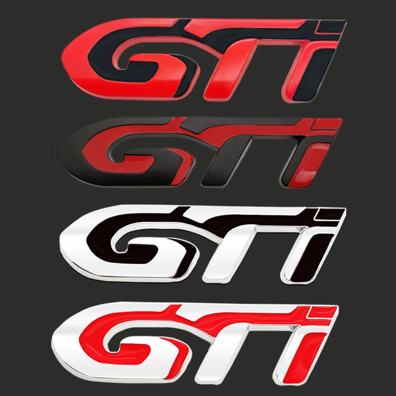 

3D metal Car Sticker Rear Tailgate Boot Badge GTI Sticker For Peugeot 308 306 106 206 205 208 GTI Car Accessories Car styling