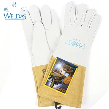 

WELDAS Welding Gloves Goatskin Leather TIG Argon Arc Glove Sheep Leather Welder Safety Gloves Goat Skin Leather Work Glove