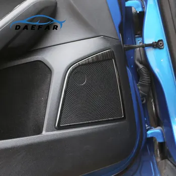 

4Pcs/Set Stainless Steel trim audio ring car stickers door speaker decoration cover For Ford Focus All New 2019