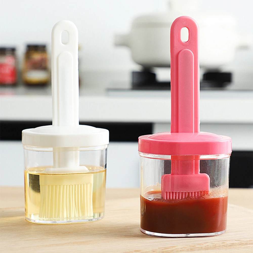 

Barbecue Silicone Oil Brush Bottle Heat-resistant Egg Liquid Pastry Biscuits with Handle Silicone Oil Brush Baking Kitchen Tools