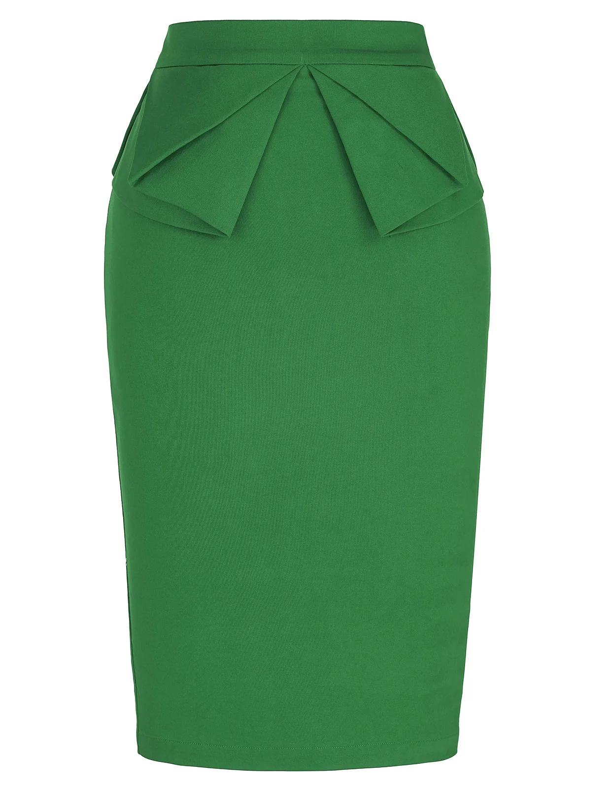 Formal Office Business Women Skirt Elastic Plain Formal Office High waist Business Casual Skirt High Waist Pencil Cut - Цвет: Green