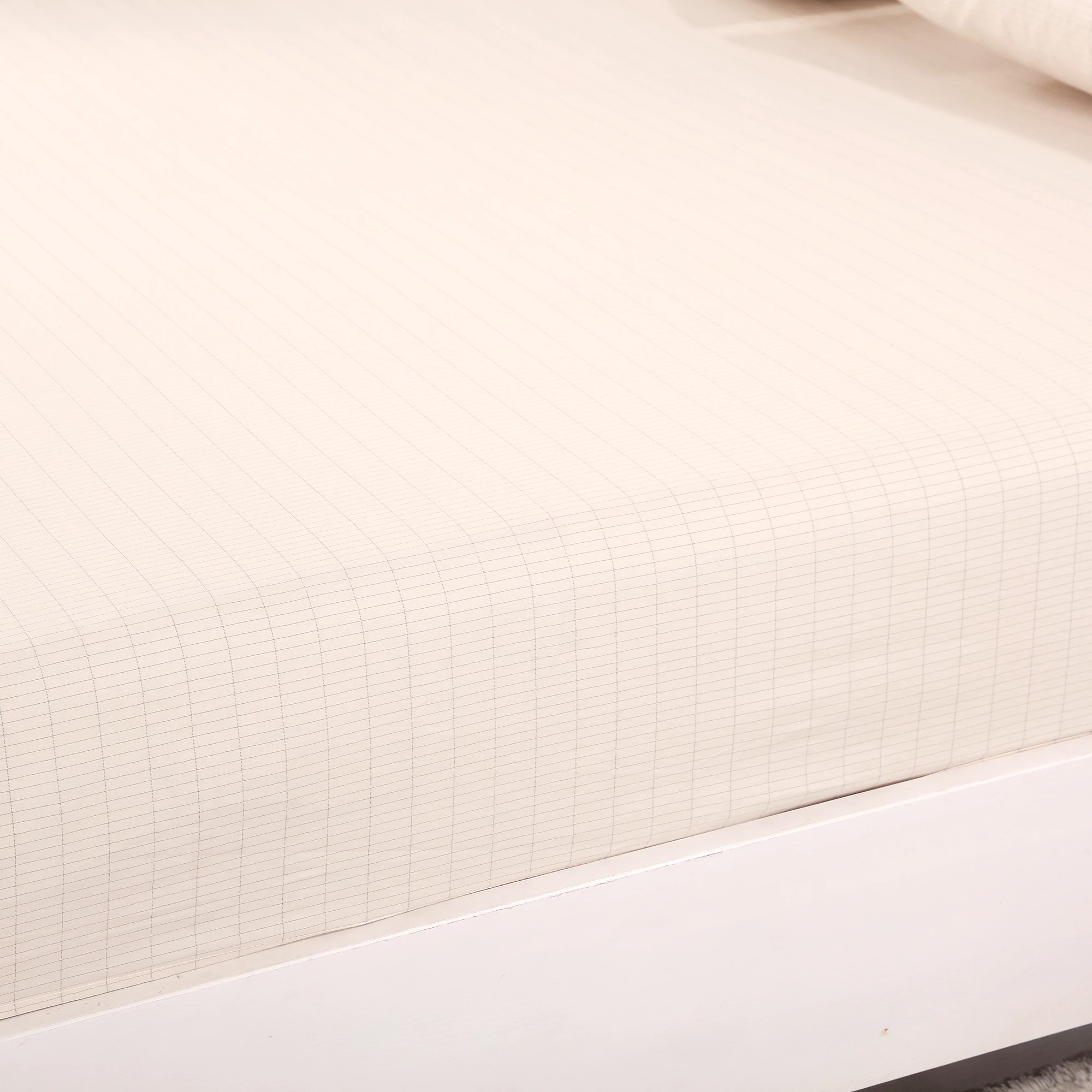 EARTHING Fitted Sheet beige Conductive Silver Antimicrobial Fabric grounding Nature cotton EMF protection for health