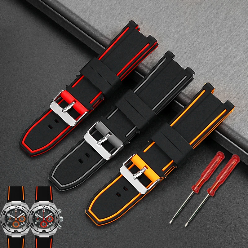 Gomma Silicone Morbido Cinturino Dell'Orologio Misura Per Hamilton Khaki Navy Devil Fish Bands Bands Cinturini Per Orologi Da Sub Mens