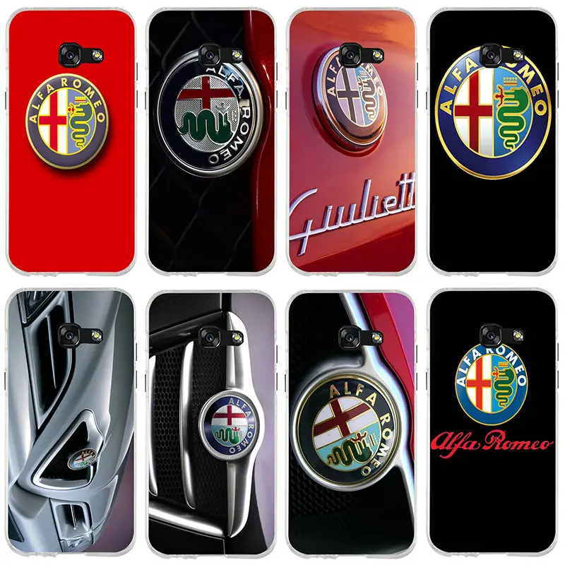 С принтом Тачки Alfa Romeo логотипы мягкий чехол для мобильного телефона чехлы Samsung