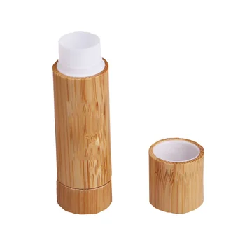 

2 Pcs Empty Bamboo DIY Lipstick Lip Balm Gloss Tubes Containers Crayon Chapstick Deodorant Tube Pipe Bottle Case Cosmetic Holder