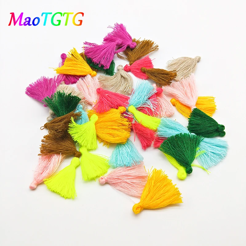 

50pcs/lot Colorful Mini Tassel For Jewelry Making Necklace Earring Handmade Pendant DIY Accessories Cotton Tassel Wholesale