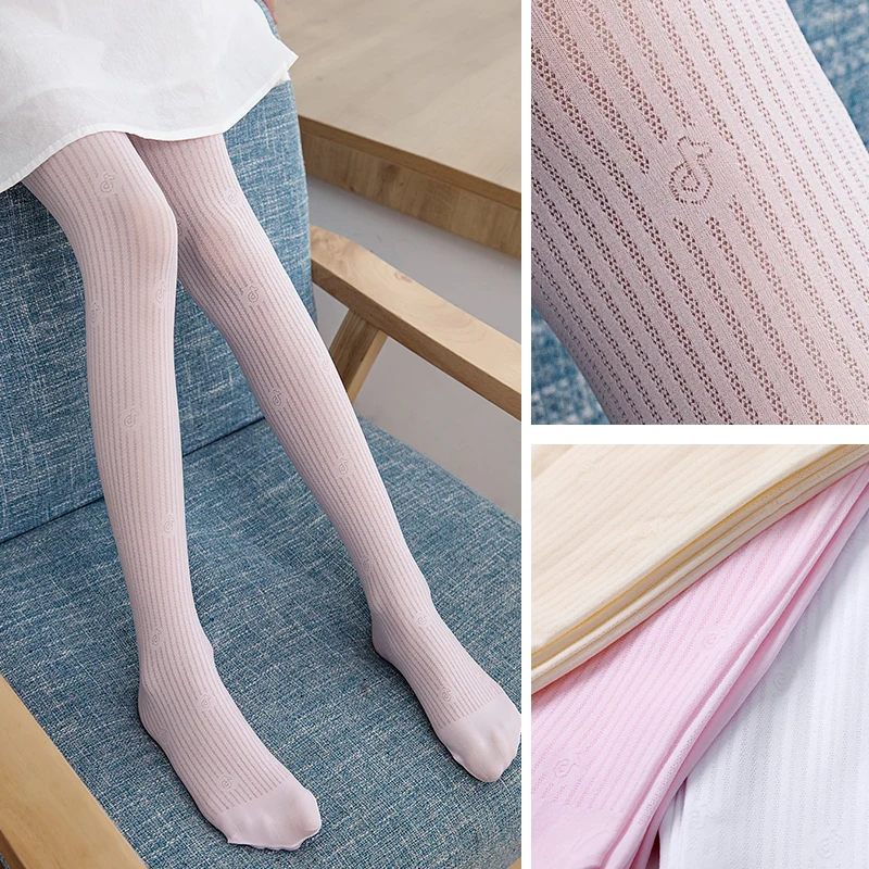 Summer thin hollow notes anti-hook silk pantyhose female baby summer mosquito socks student dance socks children's leggings
