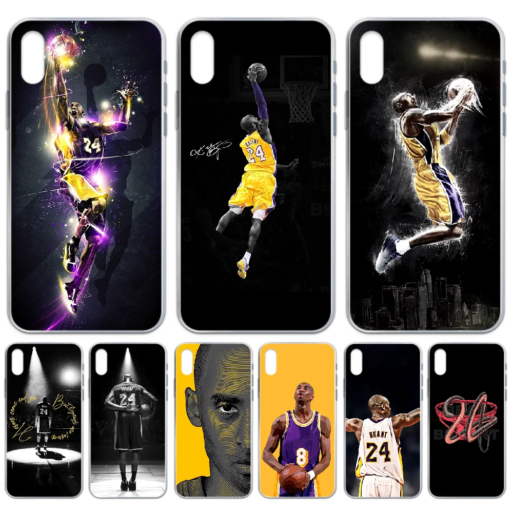 

Bryant basketball 24 black Mamba Phone Case cover For iphone 4 4S 5 5C 5S 6 6S PLUS 7 8 X XR XS 11 PRO SE 2020 MAX transparent