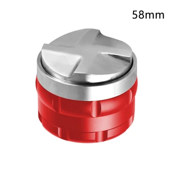

53mm 58mm Coffee Distributor Mini Press Tool Tamper Leveler Dual Head Adjustable Non-Slip Barista Stainless Steel Smart