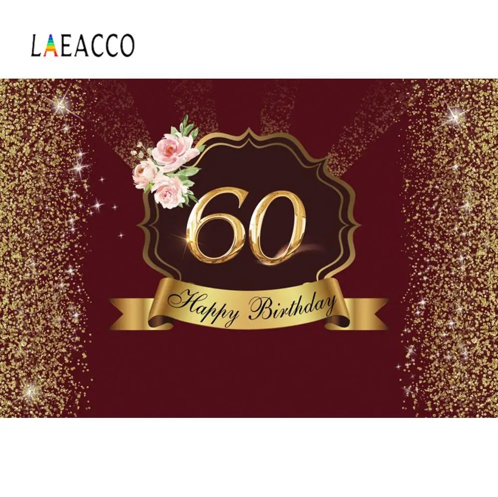 Фон для фотосъемки с изображением темного золотого горошка Happy 30th 40th 50th 60th день