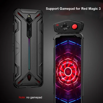 Перейти на Алиэкспресс и купить Противоударный чехол s для Nubia Red Magic 3 3S Чехол Мягкий ТПУ крышка с рассеиванием тепла поддержка геймпад для Red Magic3 3S Чехол Funda