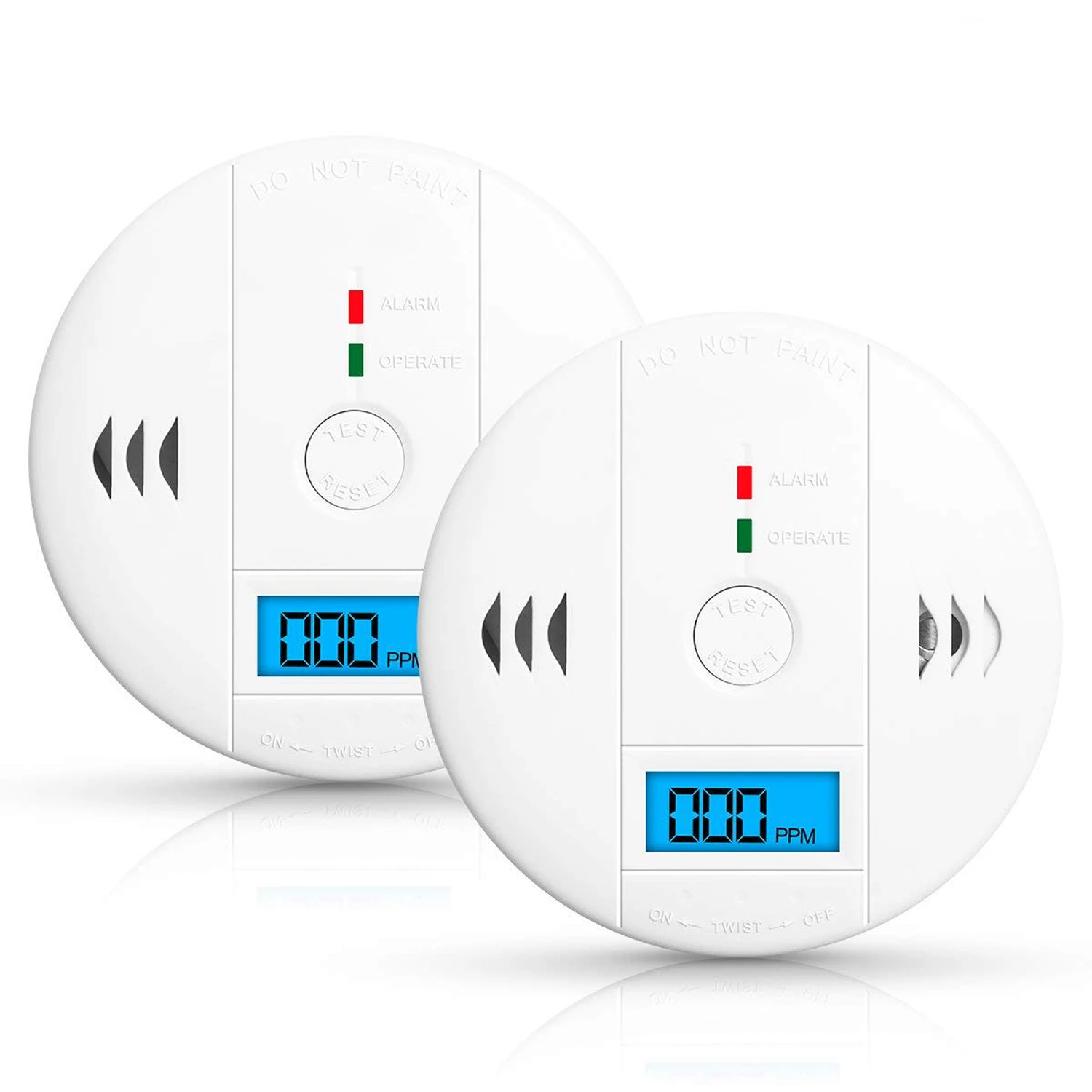 Carbon Monoxide Detector Smoke Alarm Gas Sensor CO Detector Alarm LCD Security Gas CO Monitor(3 AA Battery not included