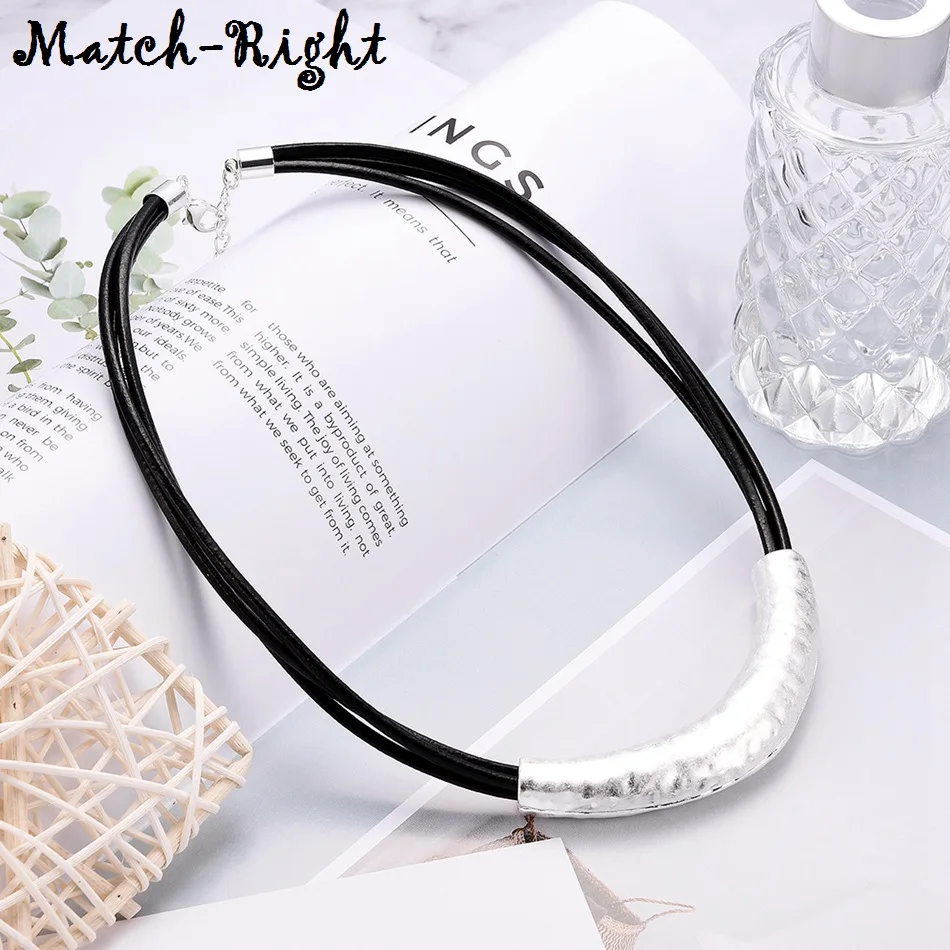 Женские ожерелья и подвески Match Right/эффектные/кожаные/Винтажные/Женские/ожерелья