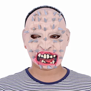 

Latex Masks Full of Nails Scary Mask Man Halloween Realistic Props Mascaras Halloween Horror Masque Terror Party Masker