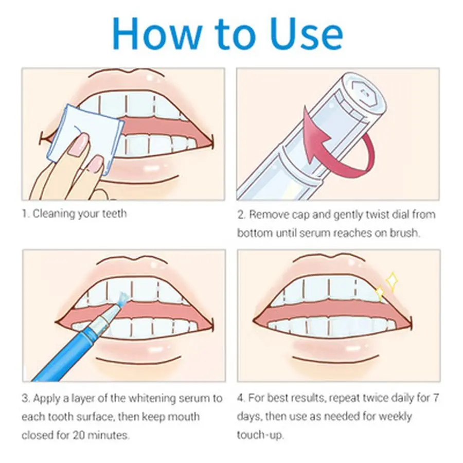 LANBENA Teeth Whitening Pen Serum Remove Plaque Stains Dental Tools Oral Hygiene Cleaning Care Teeth Whitening Pen Dental Tools