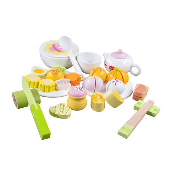  Mission to Fight Excellent Wood Chinese Style Morning Tea Wooden Model Kitchen Play House Slicer Ch - 4000460257481