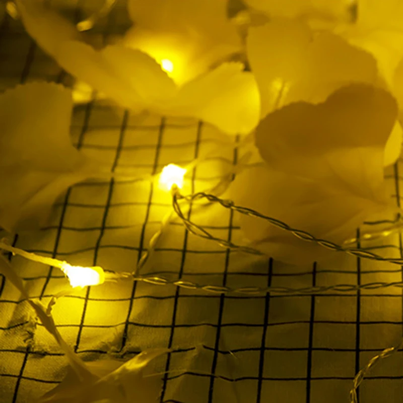 Светодиодная гирлянда с листьями Ginkgo праздничное украшение световая