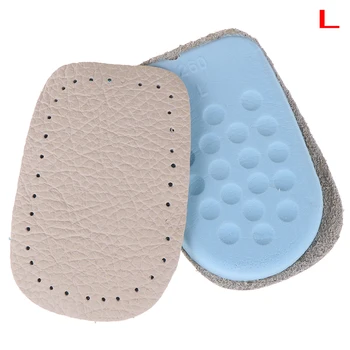

1 Pair Shoe Cushion New Comfortable Buffering Insole Pain Relief Cattle Hide Elastic Latex Heel Half Shoe Pad