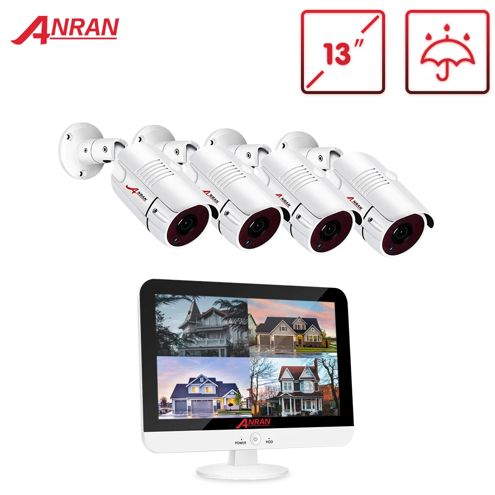 ANRAN 1080P 13 дюймов AHD DVR аналоговая HD камера система видеонаблюдения CCTV безопасности