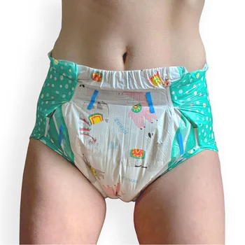 

Waist 65-90cm Diaper Naper ABDL Adult Baby Diapers Princess Unicorn Printed 500ML Diaper For Adult Baby Girl For Adult Baby Boy