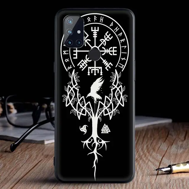 For OnePlus 8 Nord 7Pro Case For One Plus Z N10 5G 8T 7 Pro n100 7T 6T Full Protection Soft Phone Cover Viking Vegvisir Logo Sac B06