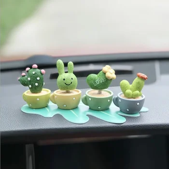 

1Set New Cartoon LOVE Cactus Pot Shaking Plant Figure Car gadgets Gift Home Toys Decorating Plants Toys Ornament Accessories