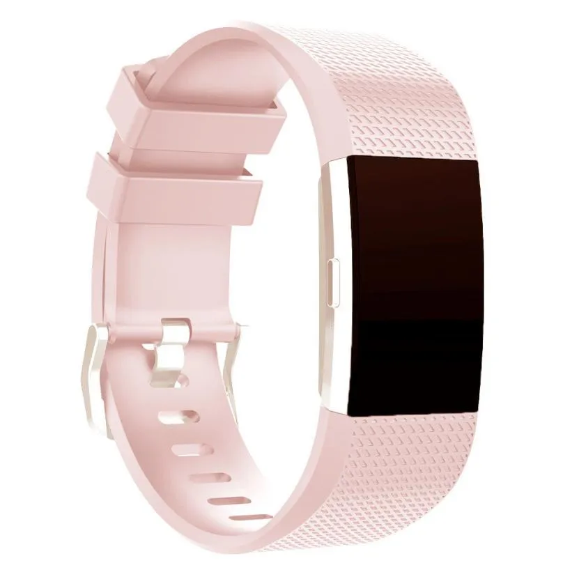 pink Ремешок для браслета FitBit Charge 2 браслет Мягкие силиконовые часы ремешок на запястье Charge2 Замена сердечного ритма Смарт - Цвет ремешка: pink