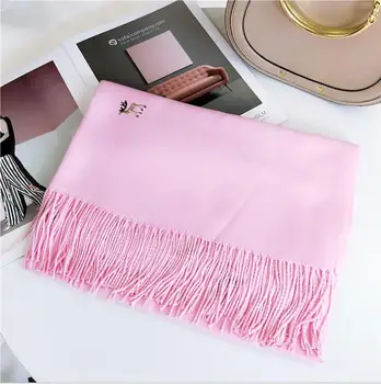 

Fashion 2020 New Spring Winter Scarves For Women Fawn Shawls And Wraps Lady Pashmina Pure Long Cashmere Head Scarf Hijabs Stoles
