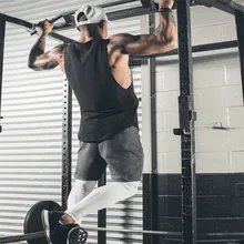 Европа и Америка Мышцы брат стиль Фитнес костюм жилет мужской сплошной цвет спортивный жилет спортивная одежда