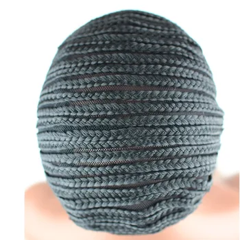 

Cornrows Wig Cap Easier To Sew In With Adjustable Strap And Comb Avoid Loss Hair Black Color Protect Own Hair Scalp Breathable