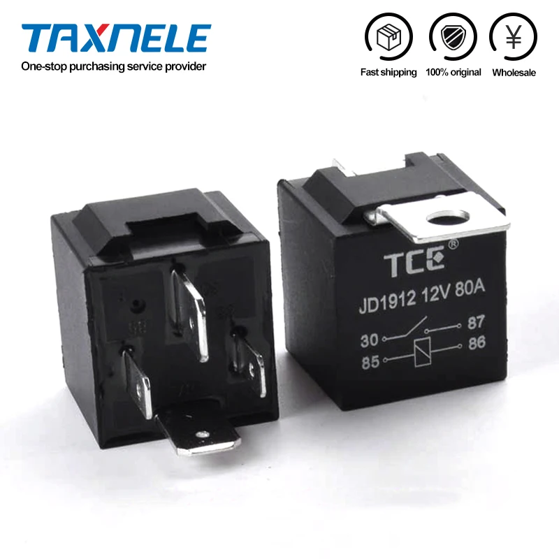 1 шт. JD1912 автомобильное реле 12V 24V 80A 4Pin DC AMP SPDT стартера автомобиля авто