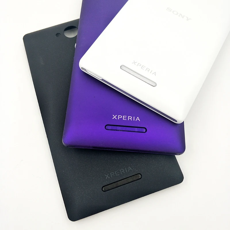 Чехол для sony Xperia C S39 C2305 S39H S39C, задняя крышка для аккумулятора, пластиковый чехол для задней двери, запасные части с логотипом