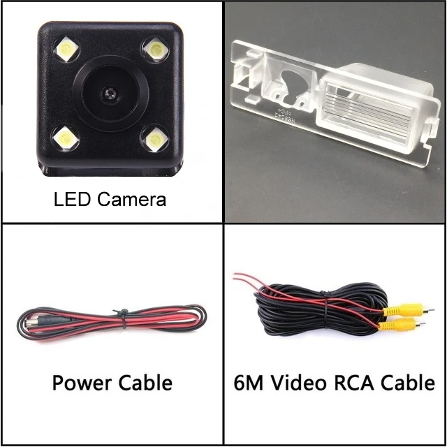 Для fiat brava/Ritmo/Bravo 2007~ заднего вида резервирование камеры заднего хода Камера автомобильная парковочная камера с зарядовой связью Ночное видение - Название цвета: 4 LED