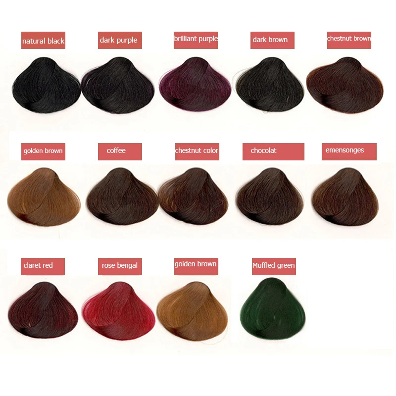 SUIMEI Professional Use Colour Cream Golden Brown Red Purple Color Dye Cream Natural Permanent Hair Dye with Peroxide Gream