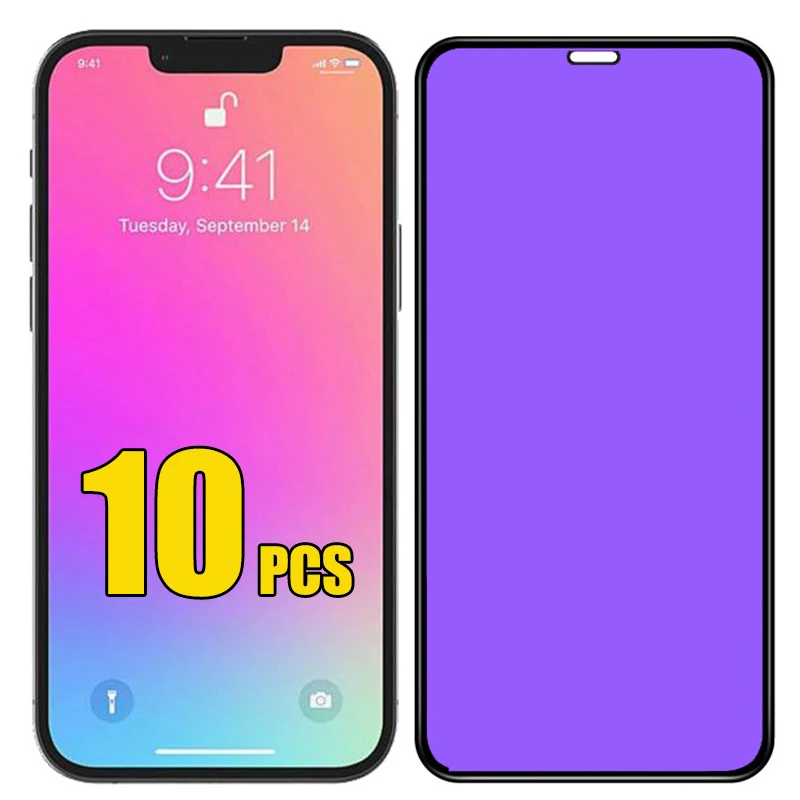 10 шт. защитное закаленное стекло для экрана iPhone 13 Pro Max 12 Mini 11 XS XR X 8 7 6 Plus SE |
