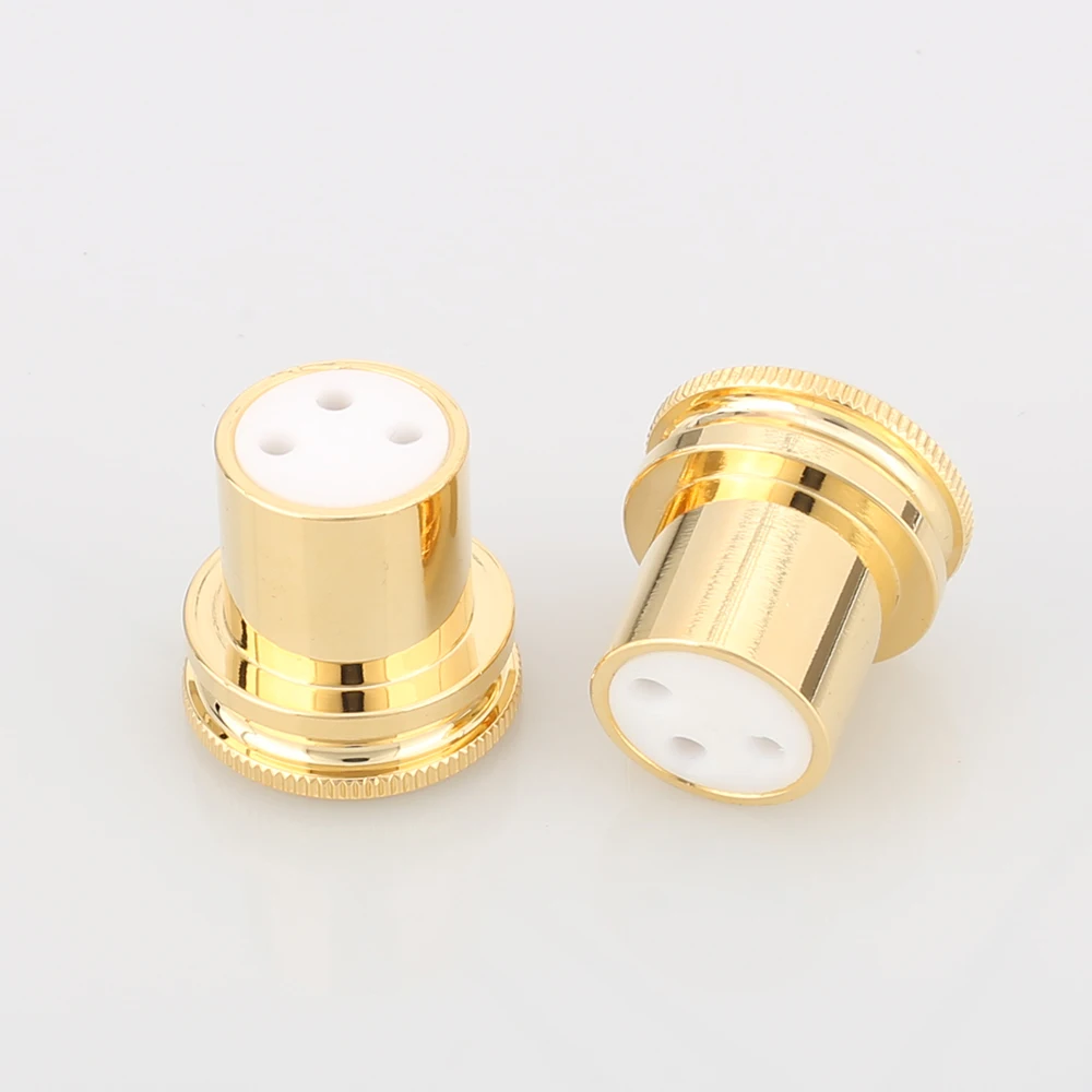 HI End шумоизоляционная пробка позолоченная медная XLR s Защитная крышка 3pin Женская