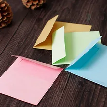 Enveloppes carrées vierges de 8 couleurs, cartes de vœux, Mini CD, carte d'invitation de mariage, 100x100mm, 10 pièces