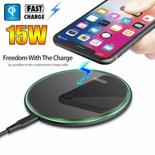 Для samsung Note 10 S10 Plus huawei P30 Pro/mate 20 Pro Qi Беспроводное зарядное устройство 15 Вт Быстрое для iPhone XS Max XR 8 7 Беспроводная зарядка
