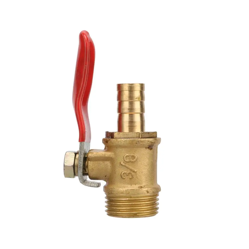 

2 Pcs 3/8" Male Thread to Barbed 8mm Pipe Port Copper Valve Agriculture Greenhouse Water Tank Water Shut Off Flow Controller