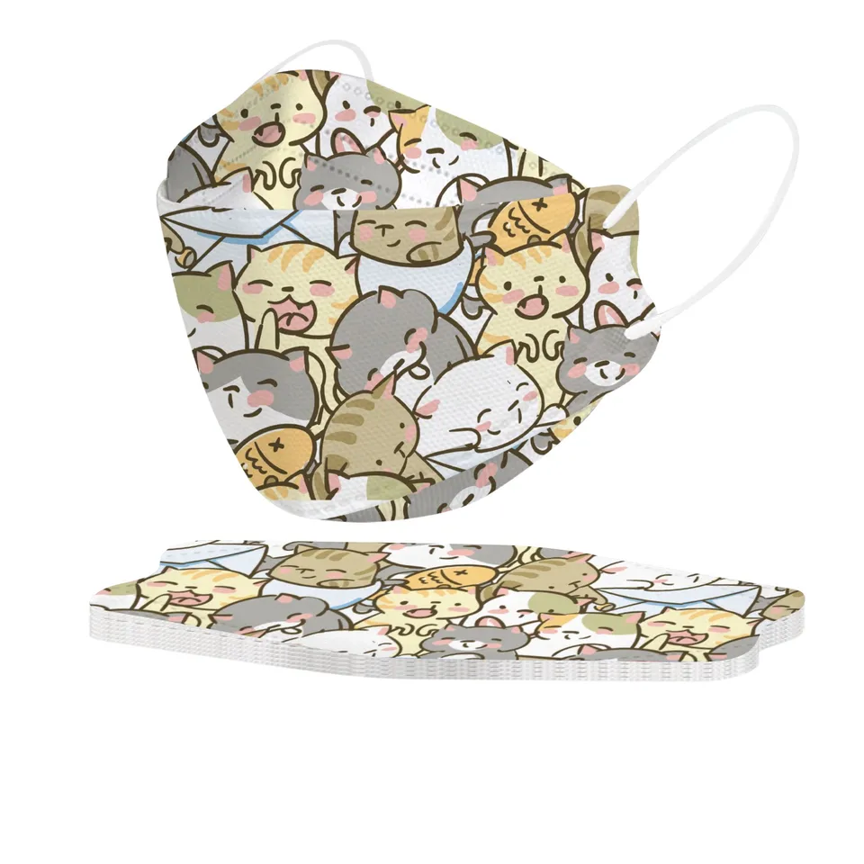 Kids KN95 Cartoon Dinosaur Rainbow Print Face Mask