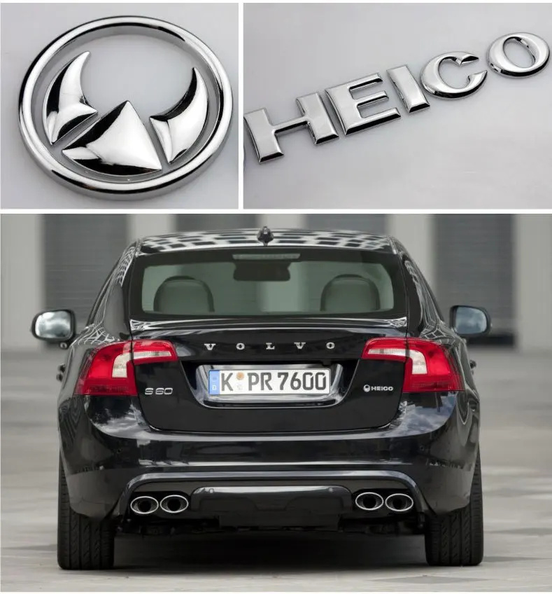 Наклейки на бампер VOLVO модифицированный логотип автомобиля HEICO S40 S80 C30 XC60 XC90 Автомобильные наклейки на хвост