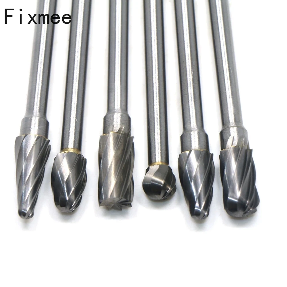 1/4 Shank Power Tools Drill Bit 6 x 10mm 150mm Long Tungsten Carbide Aluminum Cut Rotary Burr