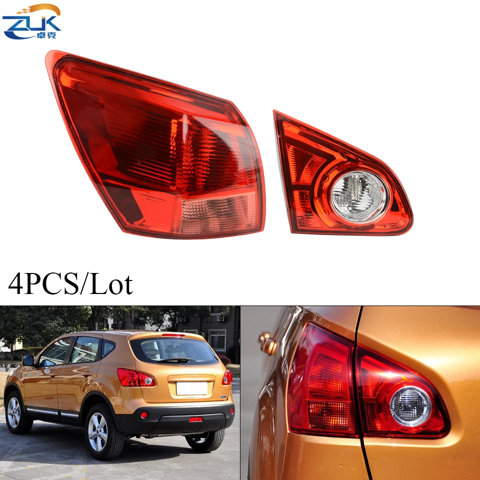 ZUK 4PCS/Lot Tail Light Tail Lamp For Nissan Qashqai Dualis J10 2008