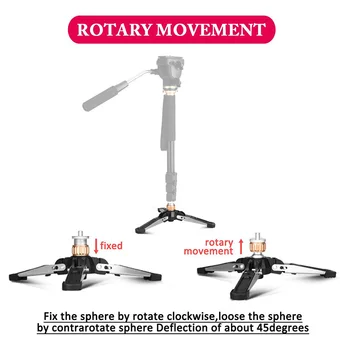 

5KG Maxload Monopod Tripod Manbily Mini Three Feet Support for DSLR Universal Video Monopod Stand Base Monopod with 3/8'' Screw