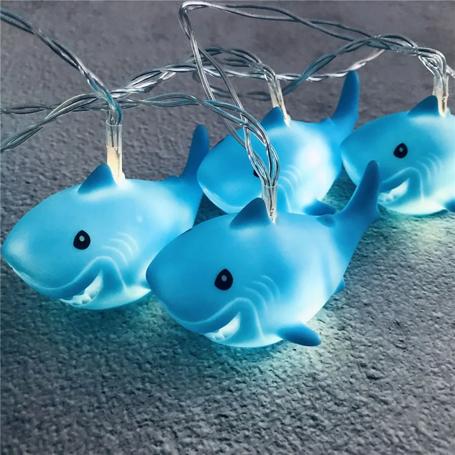 

3M 20 Leds string light USB or Battery powered Shark Led Night Light Kids Room Foyer Window Decoration